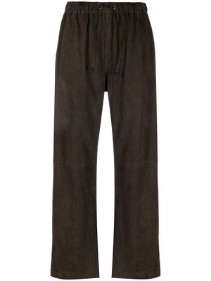 Inès & Maréchal wide drawstring suede trousers - Brown