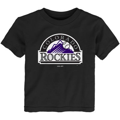 Infant Black Colorado Rockies Team Primary Logo T-Shirt