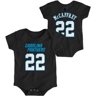 Infant Christian McCaffrey Black Carolina Panthers Mainliner Name and Number Bodysuit