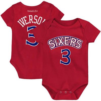 Infant Mitchell & Ness Allen Iverson Red Philadelphia 76ers Hardwood ...