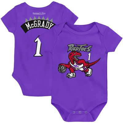 Infant Mitchell & Ness Tracy McGrady Purple Toronto Raptors Hardwood Classics Name & Number Bodysuit
