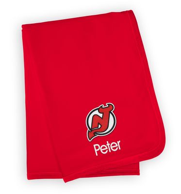 Infant Red New Jersey Devils Personalized Blanket