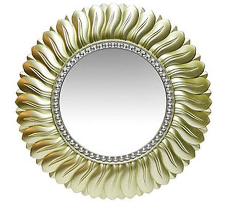 Infinity Instruments 21.5" Round Wall Mirror, G old