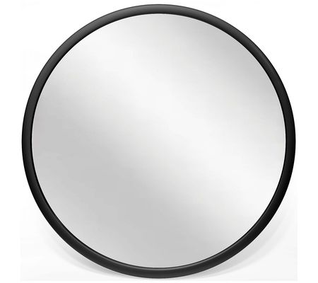 Infinity Instruments 22" Wall Mirror, Matte Bla ck Frame