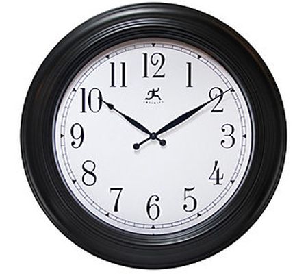 Infinity Instruments Classic Black 24" Large Wa ll Clock