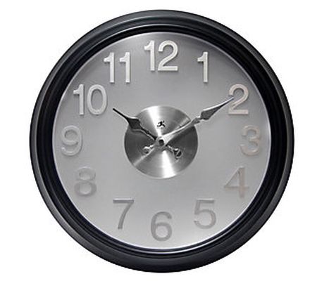 Infinity Instruments Onyx Black Modern 15" Wall Clock