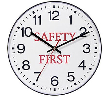 Infinity Instruments Safety First 12" Business Clock