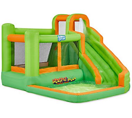 Inflatable Water Slide, Blow-Up Pool & Bounce H ouse