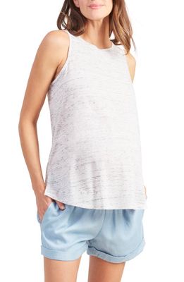Ingrid & Isabel Active Cross Back Maternity Tank in White Marble