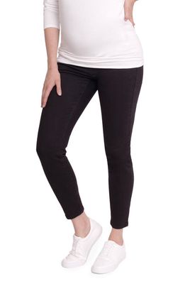 Ingrid & Isabel Crossover Panel Maternity Skinny Jeans in Black