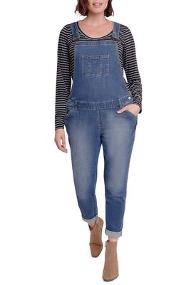 Ingrid & Isabel Denim Maternity Overalls in Med Wash