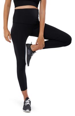 Ingrid & Isabel High Waist Foldover Maternity Leggings in Black