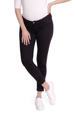 Ingrid & Isabel Inset Panel Maternity Skinny Jeans in Black