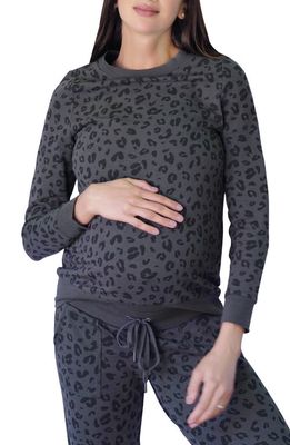 Ingrid & Isabel Leopard Print Maternity Sweatshirt