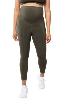 Ingrid & Isabel Pocket Maternity 7/8 Leggings in Forest Night