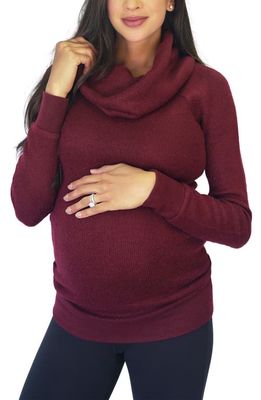 Ingrid & Isabel® Cowl Neck Maternity Sweater in Tawny Port