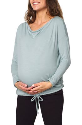 Ingrid & Isabel® Drape Maternity Pullover in Blue Haze