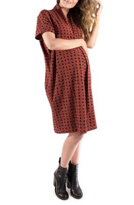 Ingrid & Isabel® Everywhere Abstract Print Maternity Tunic Dress in Abstract Check