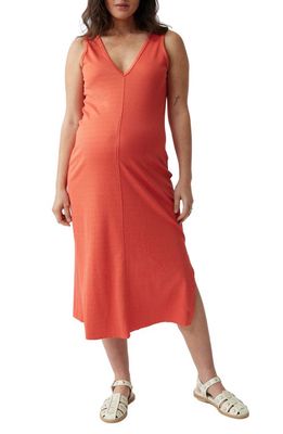 Ingrid & Isabel® Everywhere Midi Column Maternity Dress in Burnt Sienna 