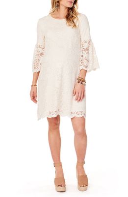 Ingrid & Isabel® Lace Bell Sleeve Maternity Dress in Ivory