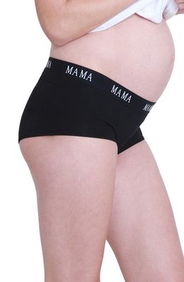 Ingrid & Isabel® Mama Maternity Boyshort Briefs in Black