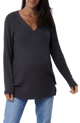 Ingrid & Isabel® Side Zip Maternity/Nursing Sweater in Asphalt
