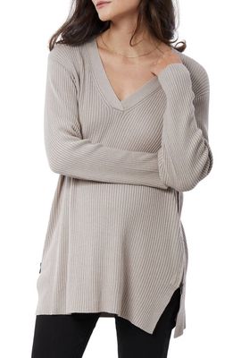 Ingrid & Isabel® Side Zip Maternity/Nursing Sweater in Beige