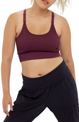 Ingrid & Isabel Seamless Active Maternity/Nursing Bra in Fig