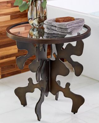 Ink Blot Bronze Side Table