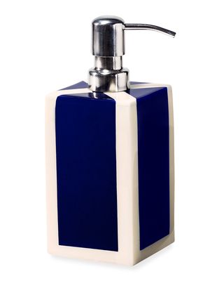 Ink Blue & Bone Soap Dispenser