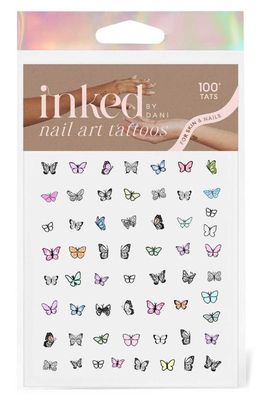 INKED by Dani Butterfly Nail Art Temporary Tattoos in Multi
