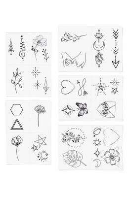 INKED by Dani Fine Line Temporary Tattoos in Black
