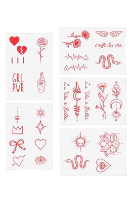 INKED by Dani Red Ink Temporary Tattoos