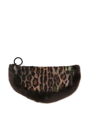 Innerraum faux-fur leopard shoulder bag - Brown