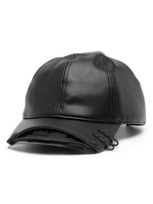 Innerraum faux-leather baseball cap - Black
