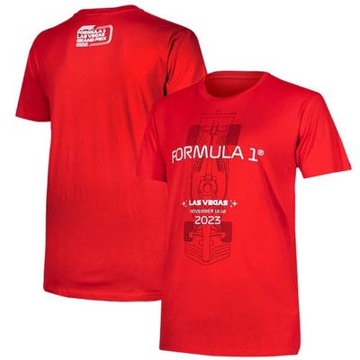 Insomniac Unisex Red Formula 1 Las Vegas Grand Prix Race Ready T-Shirt