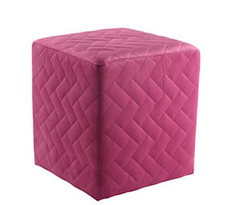 Inspired Home Grayson Brick Quilted Ottoman