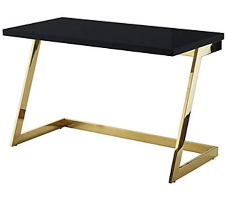 Inspired Home High Gloss Lacquer Finish Writing Desk