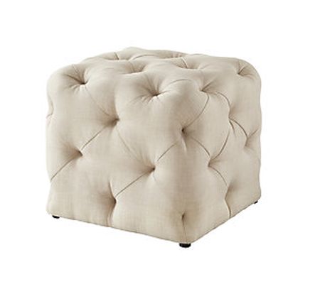 Inspired Home Marvin Tufted Allover Ottoman