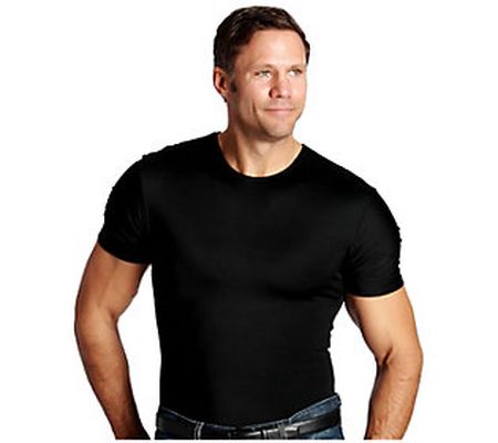 InstantFigure Men's Compression Short Sleeve Cr ew Neck Shirt