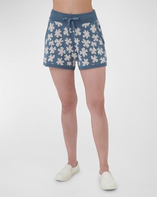 Intarsia-Knit Floral Sweater Shorts