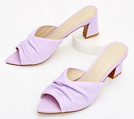 INTENTIONALLY BLANK Leather Pointed Toe Mule Sandals - Fair