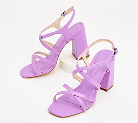 INTENTIONALLY BLANK Leather Strappy Heeled Sandals- Naples
