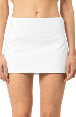Interior Demi Cotton Micro Miniskirt in White