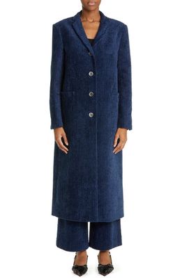 Interior Moby Wide Wale Corduroy Coat in University Blue