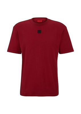 Interlock Cotton T-Shirt With Stacked Logo
