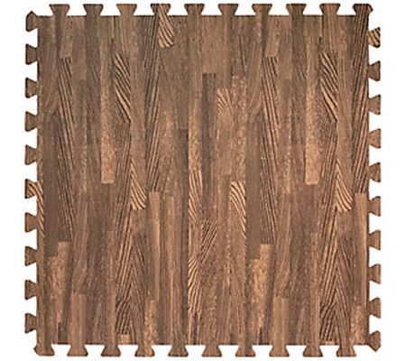 Interlocking Floor Mat -Wood Grain Print, 12-pc