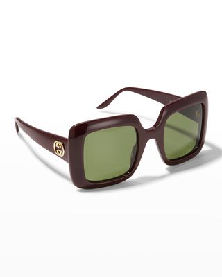 Interlocking G Oversized Square Acetate Sunglasses
