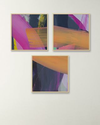 Intersecting Planes Giclee Art Canvases, Set of 3