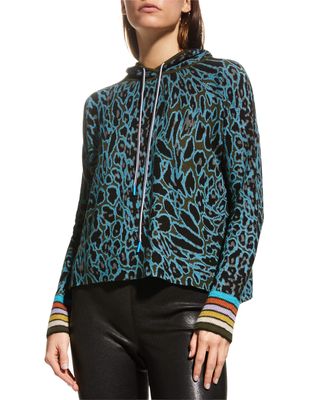 Into the Wild Hooded Animal-Print Pullover